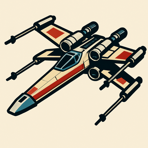 X wing.
In-Game asset.  2d.  High contrast.  No shadows
