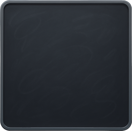 An black office whiteboard, square, nothing on it but with it has some marks from previous drawings. Should work as a background for a modal dialog. Cute soft graphics. soft ambient light. semi-matte to satin surfaces. naturalistic with slight saturation boost colors. Tone is premium, friendly, clean with lifestyle or service-oriented appeal.
In-Game asset.  2d.  High contrast.  High resolution. No shadows