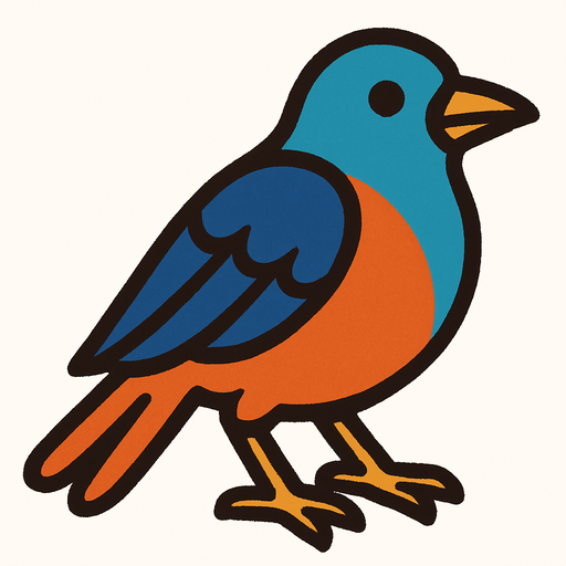 Oiseau.
In-Game asset.  2d.  High contrast.  No shadows