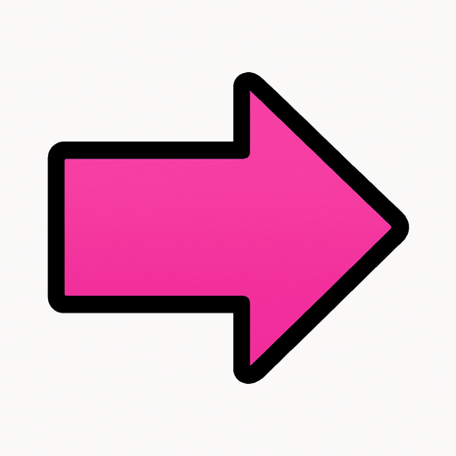 Flèche rose.
In-Game asset.  2d.  High contrast.  No shadows