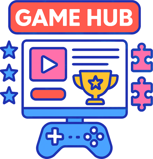 Game hub.
In-Game asset.  2d.  High contrast.  No shadows