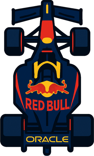 formula one race car 2d redbull vertical.
In-Game asset.  2d.  High contrast.  No shadows