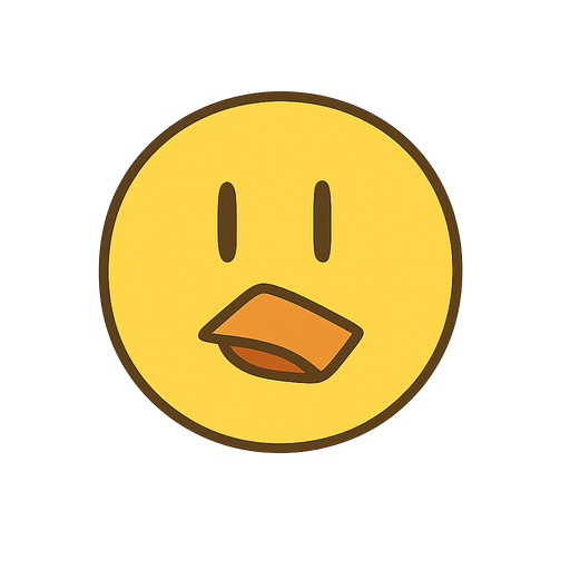 Pajaro amarillo con pico naranja carton. No background. Transparent background. Blank background. No shadows. 2d. In-Game asset. flat