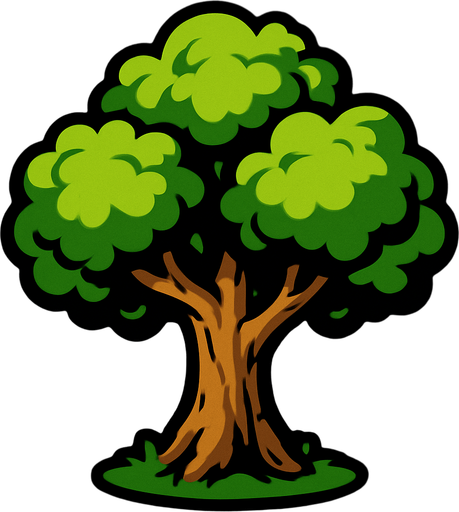 Tree.
In-Game asset.  2d.  High contrast.  No shadows