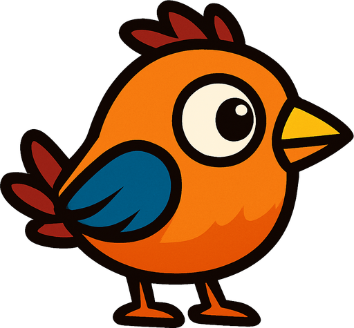 2d kuş.
In-Game asset.  2d.  High contrast.  No shadows