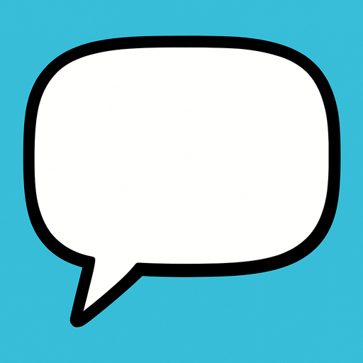 Konuşma balonu.
In-Game asset.  2d.  High contrast.  No shadows