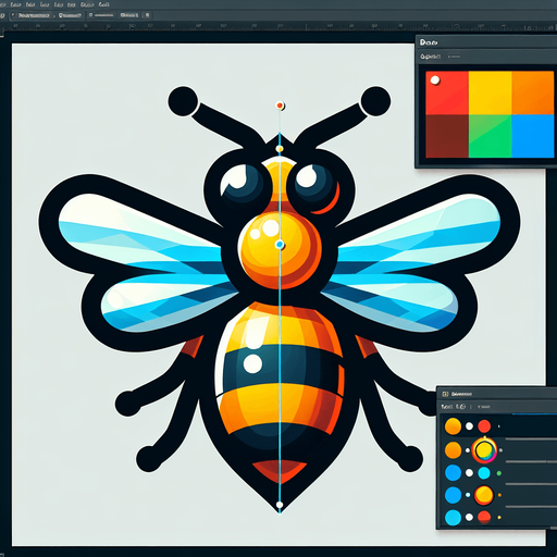 Пчела.
Single Game Texture. In-Game asset. 2d. Blank background. High contrast. No shadows.