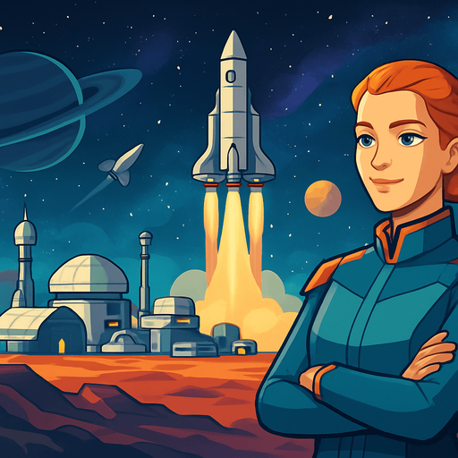 Fullscreen modern App Store landscape banner, 16:9, high definition, for a game titled "Galactic Colony Command" and with the description "Kendi uzay kolonini kur, kaynakları topla, otomasyon sistemleri geliştir ve diğer kolonilerle stratejik savaşlara girerek galaksinin hakimi ol!". No text on banner!