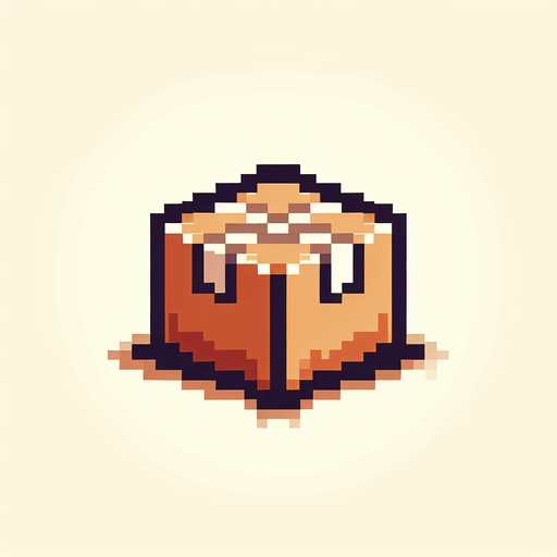 8-bit. cartoon. cardboard box piece. in game asset..
Single Game Texture. In-Game asset. 2d. Blank background. High contrast. No shadows.