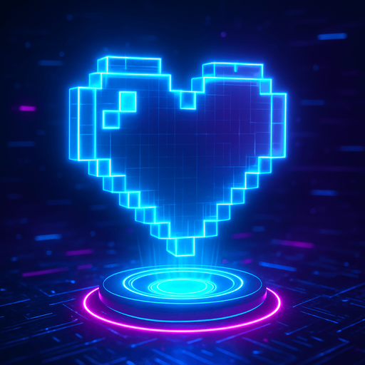 Neon cyberpunk glowing 3D 🩷 hologram projection light futuristic