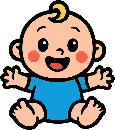 baby.
In-Game asset.  2d.  High contrast.  No shadows
