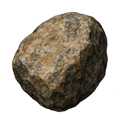 Pedrada, algo realista.
In-Game asset.  2d.  High contrast.  No shadows