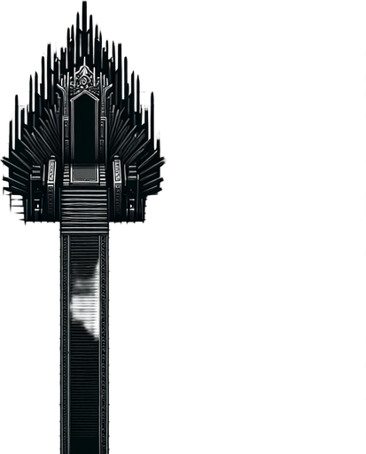 Background seen from above showing the long vertical black throne room hallway of the dark wizard king..
Single Game Texture. In-Game asset. 2d. Blank background. High contrast. No shadows.