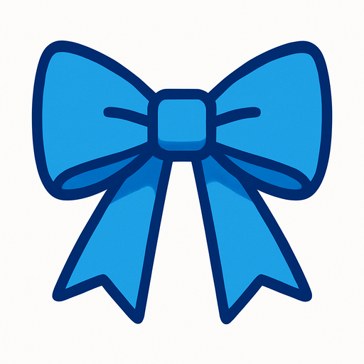 moño azul 2d.
In-Game asset.  2d.  High contrast.  No shadows