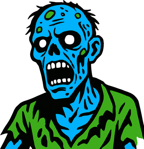 zombie.
2d.  High contrast.  No shadows