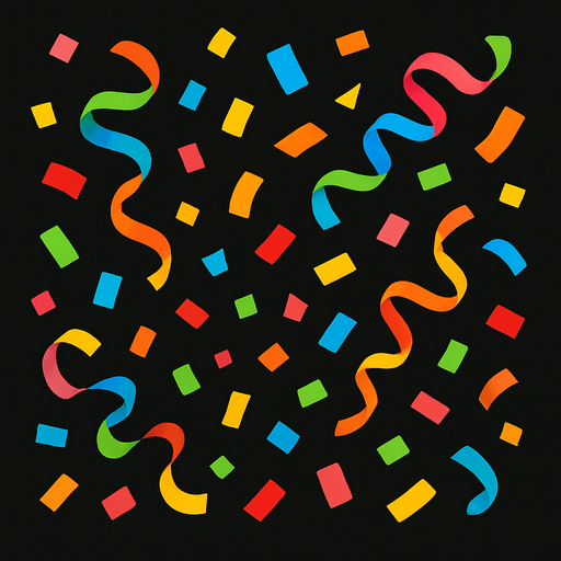 confetti.
In-Game asset.  2d.  High contrast.  No shadows