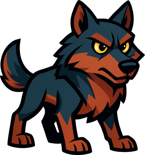 Wolf.
In-Game asset.  2d.  High contrast.  No shadows