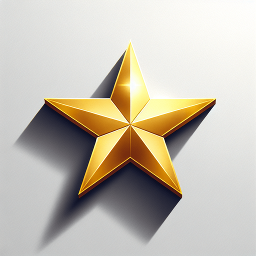 A golden star..
Single Game Texture. In-Game asset. 2d. Blank background. High contrast. No shadows.