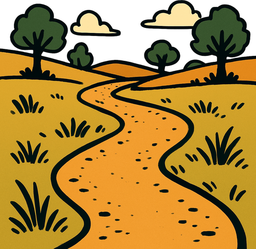 camino de tierra.
In-Game asset.  2d.  High contrast.  No shadows
