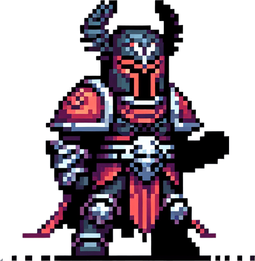 savasci kotu karakter pixelart.
Single Game Texture.  In-Game asset.  2d.  Blank background.  High contrast.  No shadows