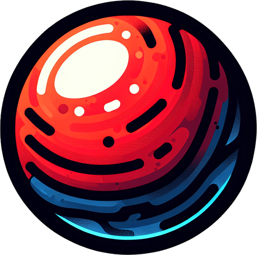 New ball button.
Single Game Texture. In-Game asset. 2d. Blank background. High contrast. No shadows.