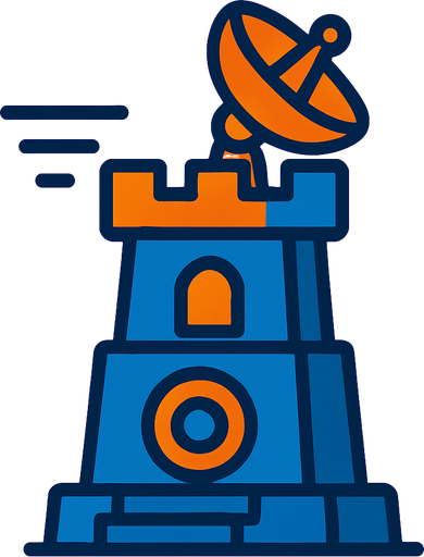 slow tower of tower defense.
In-Game asset.  2d.  High contrast.  No shadows