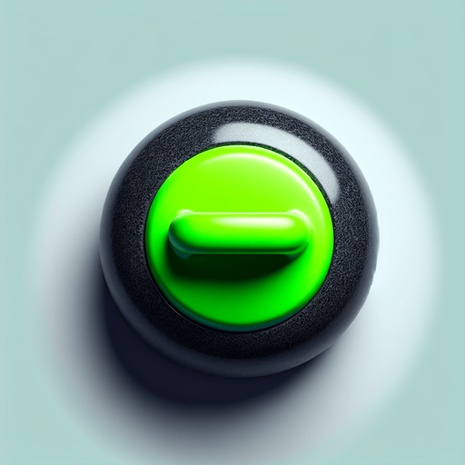 black curlingstone with neongreen top, top view.