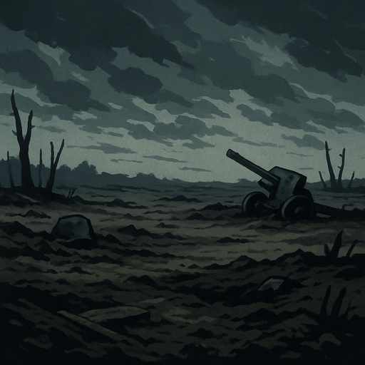 World War II, gloomy weather, just ground.
In-Game asset.  2d.  High contrast.  No shadows
