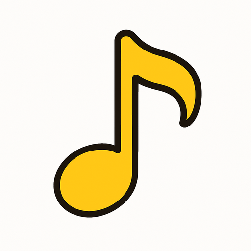 sarı 1 sekizlik nota arka planı olmasın sade olsun 2d.
In-Game asset.  2d.  High contrast.  No shadows