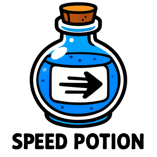 speed poiton.
In-Game asset.  2d.  High contrast.  No shadows