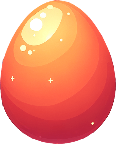 partıltılı yumurta.
Single Game Texture.  In-Game asset.  2d.  Blank background.  High contrast.  No shadows