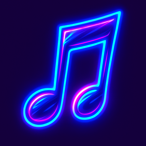 a musical note thats bright and neon thats also really cool looking.
In-Game asset.  2d.  High contrast.  No shadows