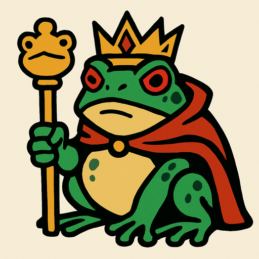 Kurbağa Lordu / Efsanevi Kurbağa.
In-Game asset.  2d.  High contrast.  No shadows