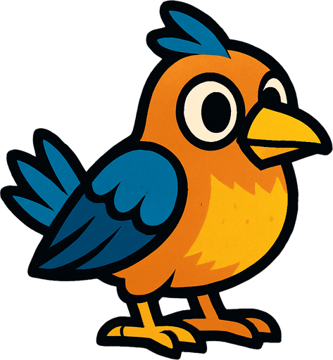 Bird.
In-Game asset.  2d.  High contrast.  No shadows