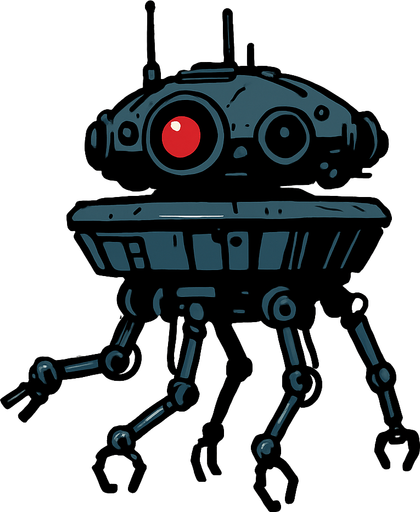 Probe droid.
In-Game asset.  2d.  High contrast.  No shadows