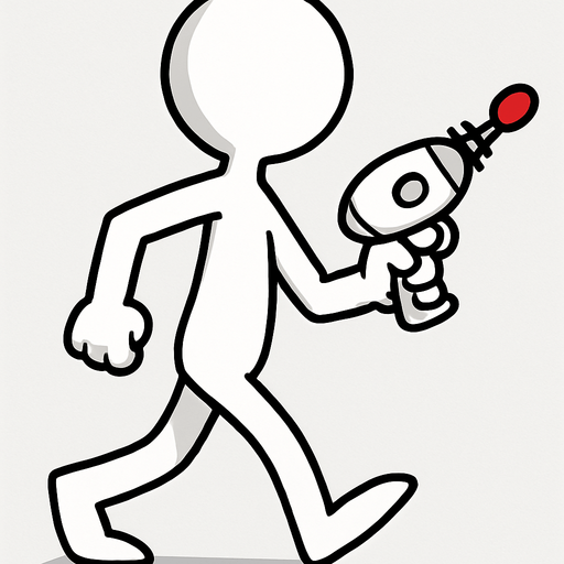 Add alien laser gun in hand