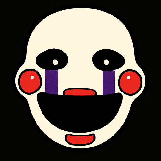 puppet FNAF head.
In-Game asset.  2d.  High contrast.  No shadows