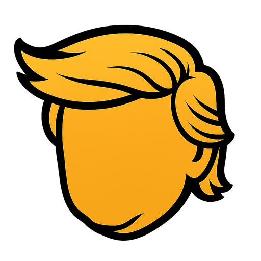 Trump hair.
In-Game asset.  2d.  High contrast.  No shadows