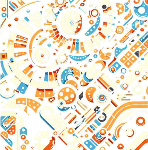 Simple Awesome background for clock chain reaction game. Vector high contrast.