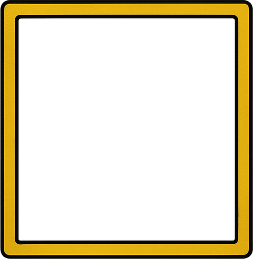 Marco cuadrado, delgado color dorado con un fondo blanco.
In-Game asset.  2d.  High contrast.  No shadows. card