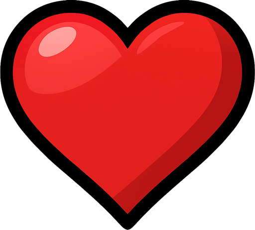 Heart.
In-Game asset.  2d.  High contrast.  No shadows