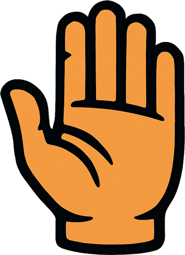 Hand.
In-Game asset.  2d.  High contrast.  No shadows