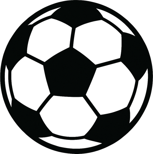 Fotbal bal.
In-Game asset.  2d.  High contrast.  No shadows