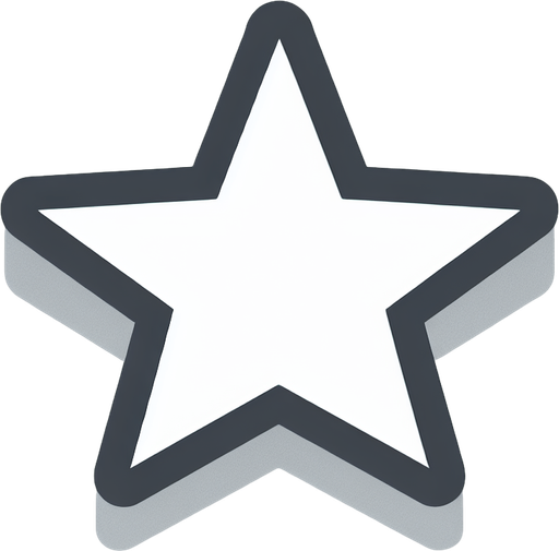 star. 2d. white..
Single Game Texture. In-Game asset. 2d. Blank background. High contrast. No shadows.