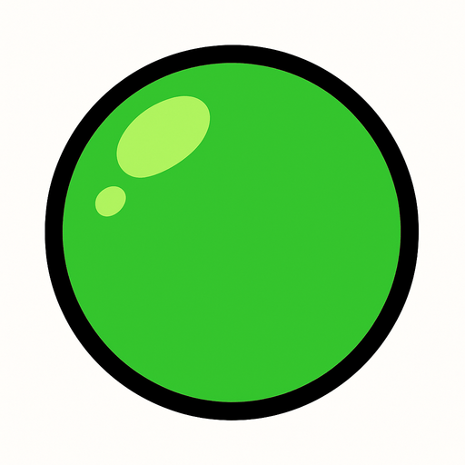 greenBall.
In-Game asset.  2d.  High contrast.  No shadows