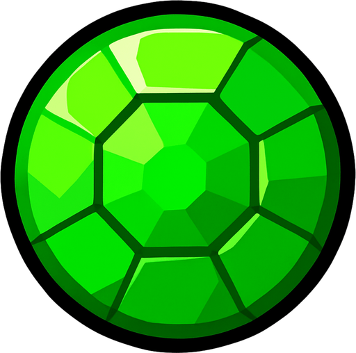 Green gem circle.
In-Game asset.  2d.  High contrast.  No shadows
