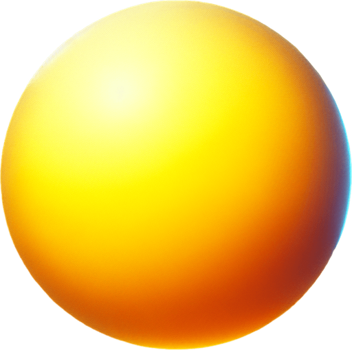 A Yellow Blurry Ball.
Single Game Texture.  In-Game asset.  2d.  Blank background.  High contrast.  No shadows