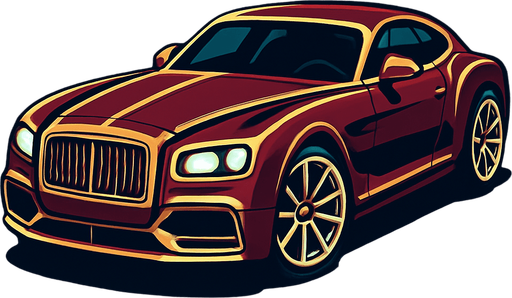 make a fancy car.
In-Game asset.  2d.  High contrast.  No shadows