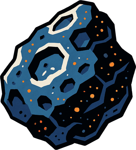 space fragment.
In-Game asset.  2d.  High contrast.  No shadows