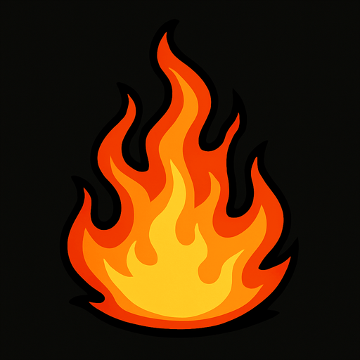 fire.
In-Game asset.  2d.  High contrast.  No shadows